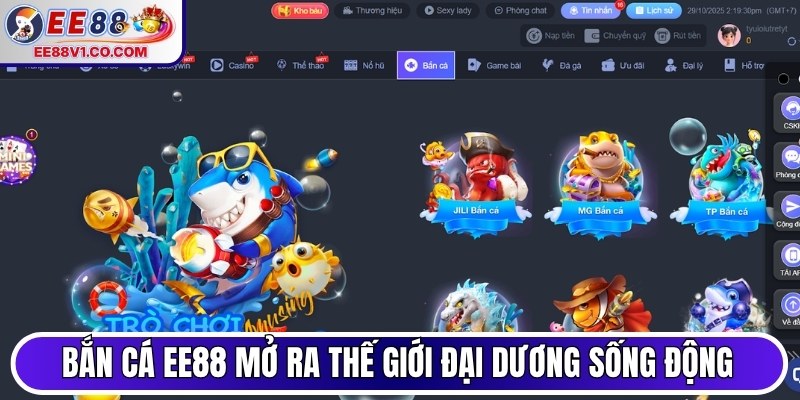 Bắn cá EE88 mở ra thế giới đại dương sống động